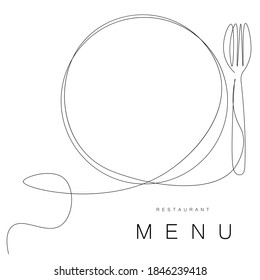 Ilustración del vector de fondo del menú del restaurante