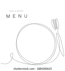 Restaurant menu background vector illustration