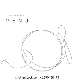 Restaurant-Menü-Hintergrund, Vektorgrafik