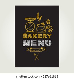 Restaurant menu. Bakery and cafe. Template design.Vector illustration.