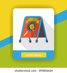 restaurant menu board flat icon
