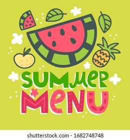 Restaurant menu, brochure, flyer. Design templates. Vector hand drawn illustrations for healthy food.