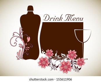 Restaurant menu card design. 