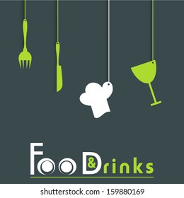 Restaurant menu card design. 