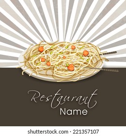 Restaurant menu card design. 