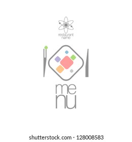 Restaurant menu card design template for  molecular gastronomy.