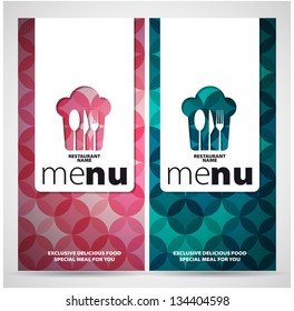 Restaurant Menu Card Design template - two concepts - vector