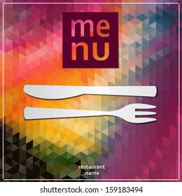 Restaurant Menu Card Design template. Vector Illustration. 