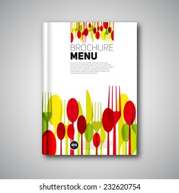 Restaurant Menu Card Design template, Brochure book cover design, vector card