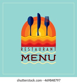 Restaurant menu card design template, Creative vector.
