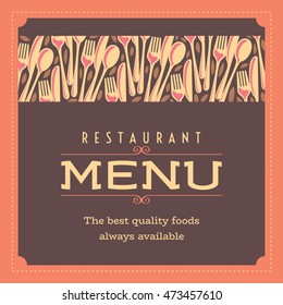 Restaurant menu card design template, Creative vector.