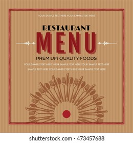 Restaurant menu card design template, Creative vector.