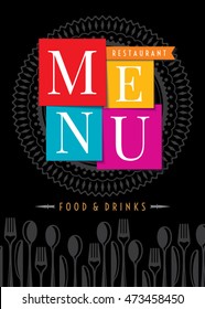 Restaurant menu card design template, Creative vector.