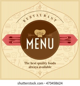 Restaurant menu card design template, Creative vector.