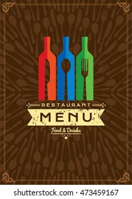 Restaurant menu card design template, Creative vector.
