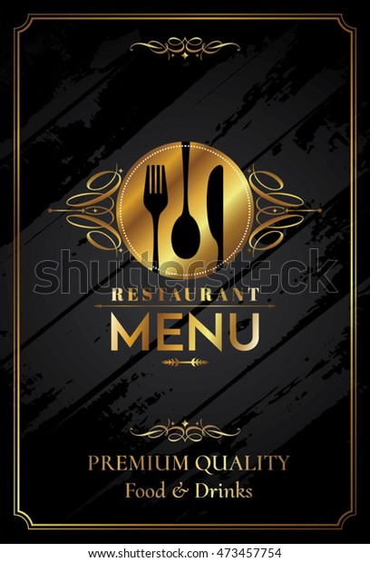 Restaurant Menu Card Design Template Creative Stock Vector (Royalty ...