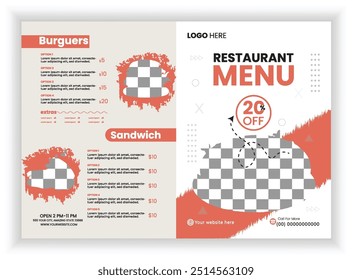Vorlage für Restaurantkarte
