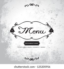 Restaurant Menu Card - Vector illustrator, Graphic Design. Vintage Background