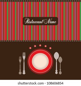 Restaurant menu color red