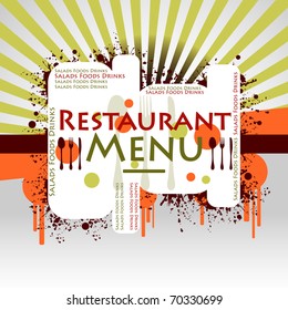Restaurant Menu colorful background. Vector illustration