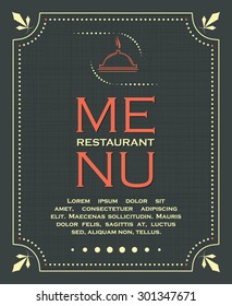 Restaurant menu cover background in vintage style 03/vector illustration