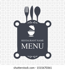 Restaurant menu cover design vector