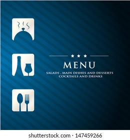 Restaurant menu cover template.