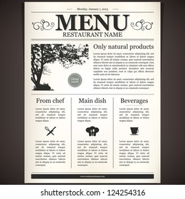 Restaurant menu design