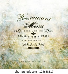 Restaurant menu design