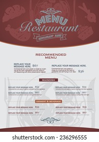 Restaurant menu design