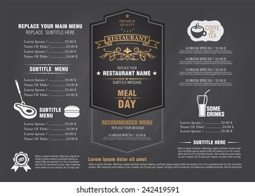 Restaurant menu design 