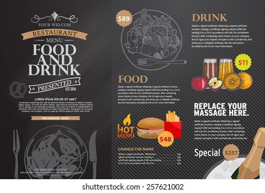 Restaurant menu design.