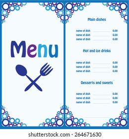 Restaurant menu design