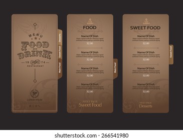 Restaurant menu design.
