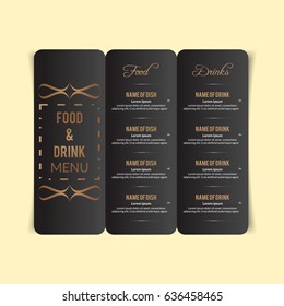 Restaurant menu design.