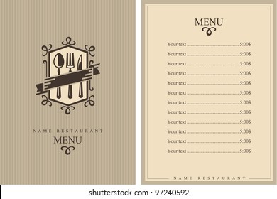 restaurant menu design