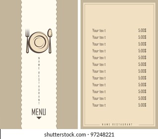 restaurant menu design