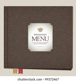 Restaurant menu design. Book with bookmarks