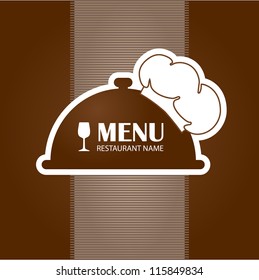 Restaurant menu design in brown and white colors