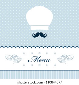 Restaurant menu design / Menu design with chef hat and mustache