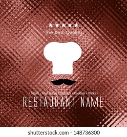 Restaurant menu design / Menu design with chef hat and mustache 