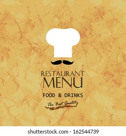 Restaurant menu design / Menu design with chef hat and mustache 