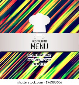 Restaurant menu design / Menu design with chef hat and mustache 