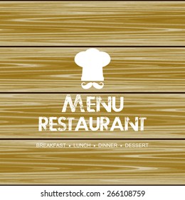 Restaurant menu design / Menu design with chef hat and mustache
