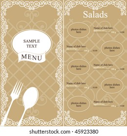 Restaurant menu design concept