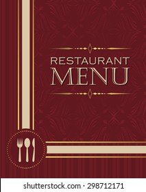 Restaurant menu design cover template in retro style 02/vector illustration