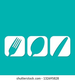 Restaurant menu design with cutlery symbols