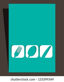 Restaurant menu design with cutlery symbols