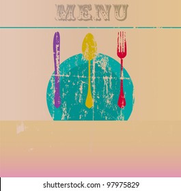 restaurant menu design, free copy space,vector illustration