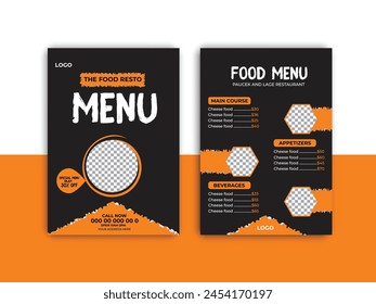 Plantilla gratis de diseño de menú de restaurante